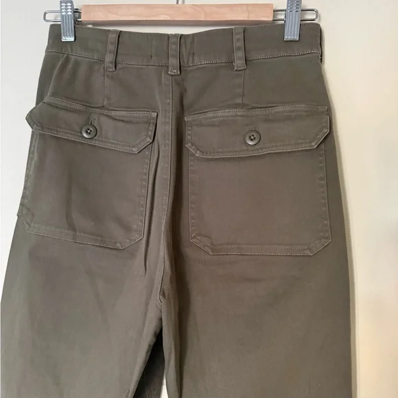 Black Orchid Military Wide Leg Pants Army Green sz 25 - Picture 8 of 11